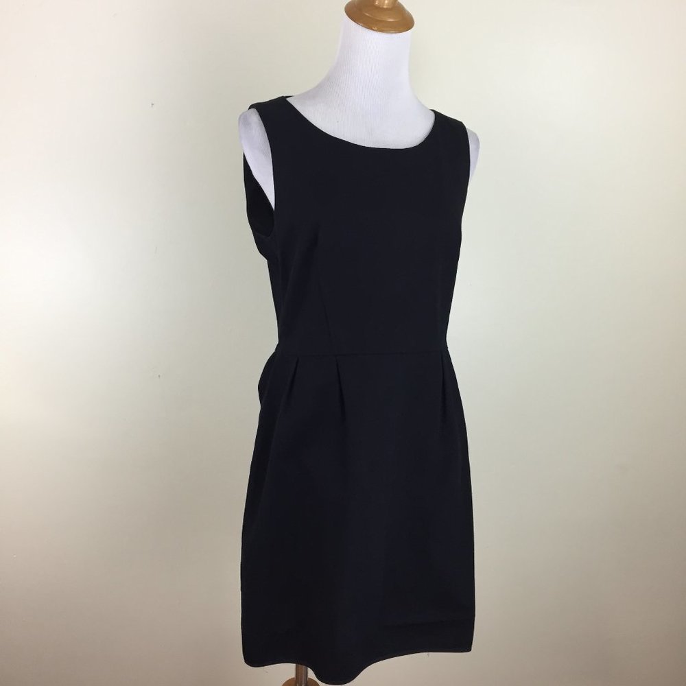 COS Black Sleeveless Cotton Blend Zip Back Shift Dress